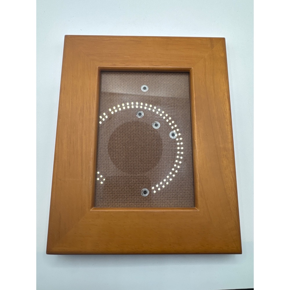 Classic Polished Wood Picture Frame 4x6 Tabletop Wall Mount Brown Tan